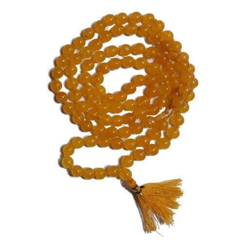 Peeli Hakik Mala Yellow Rosary Ganth Wali -Original
